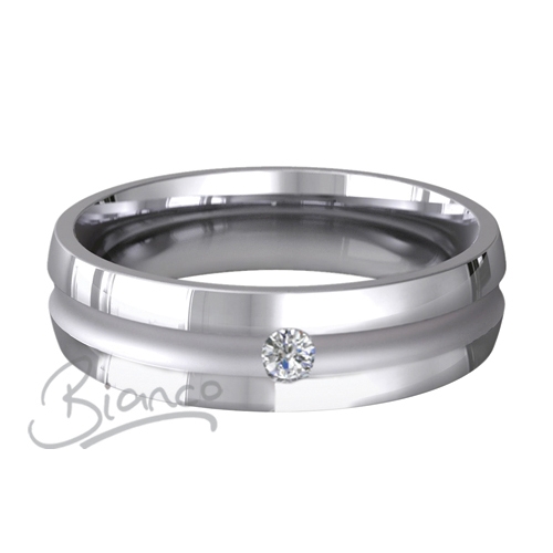 Patterned Designer White Gold Wedding Ring - Encanto